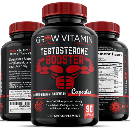 Testosterone Booster for Men, Male Enhancement Pills, Energy, Libido 90 Capsules - Picture 8 of 8