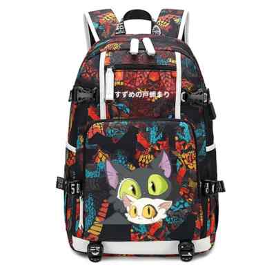 Anime Suzume Backpack Munakata Souta Rucksack Teenage Girls Shoulder School Bag