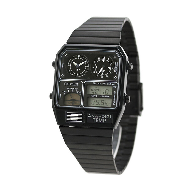 CITIZEN Men's Watch JG2105-93E ANA-DIGI TEMP Black Analog Digital