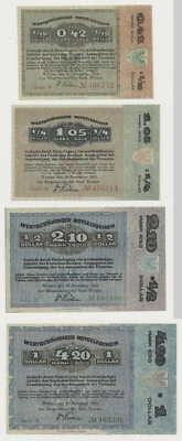 Wetzlar Wertbeständige Notgeld 4,20 + 2,10 + 1,05 + 0,42 Gold Mark ( 1095 - Bild 1 von 2