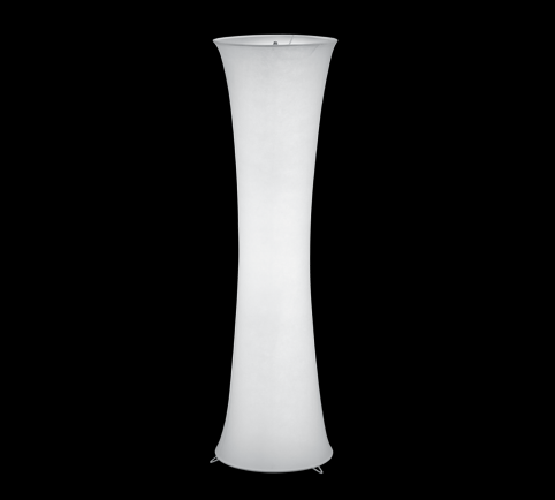 Lampada Piantana 2 Luci E27 Moderna Cotone Bianco Gravis GD Trio