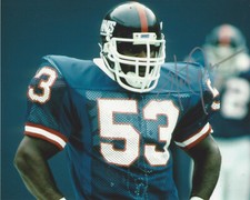 HARRY CARSON NEW YORK GIANTS LINEBACKER SIGNED AUTHENTIC 8x10 PHOTO w/COA NFL