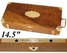 Antique French "Mathieu a Paris" Marked Campaign Style Box, Science or Surgical
