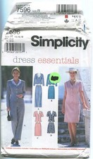 SIMPLICITY 7596 MISSES' TOP, SKIRT, PANTS SHORTS SZ 14-18 UNCUT 1997