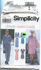 SIMPLICITY 7596 MISSES' TOP, SKIRT, PANTS & SHORTS SZ 14-18 UNCUT 1997