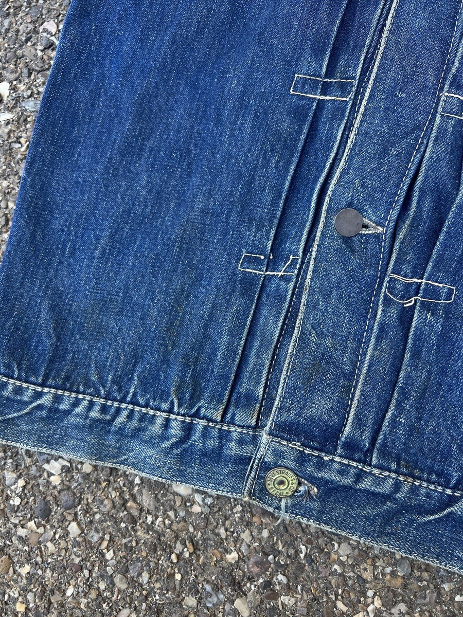Vintage Levis Type 1 Big E Selvedge Buckle Denim Jacket S