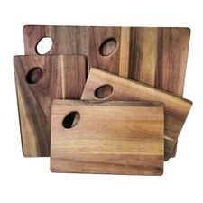Schneidebrett Akazie Akazienholz Frühstücksbrett Servierbrett Massivholz Geölt 