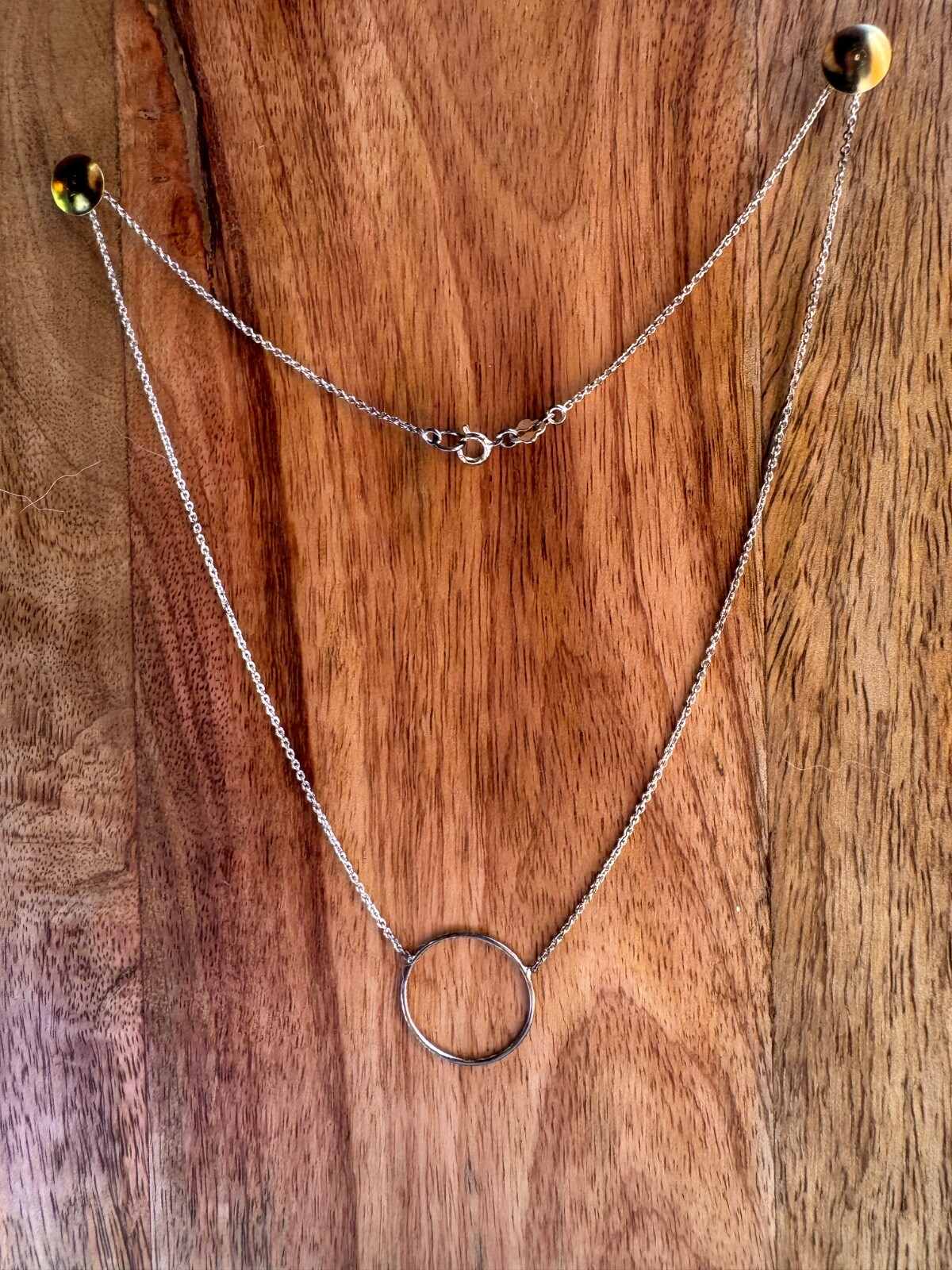 Solid .925 Sterling Open Circle or Eternity Neckl… - image 3