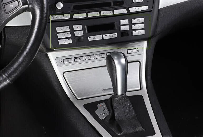 Silver Aluminum For BMW X3 E83 2006-2010 Central Console AC Switch Button Cover - Image 3 of 4