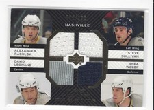 Legwand Sullivan Webber Radulov 2007-08 Upper Deck Fab Four Fabrics #FFLSWR /100
