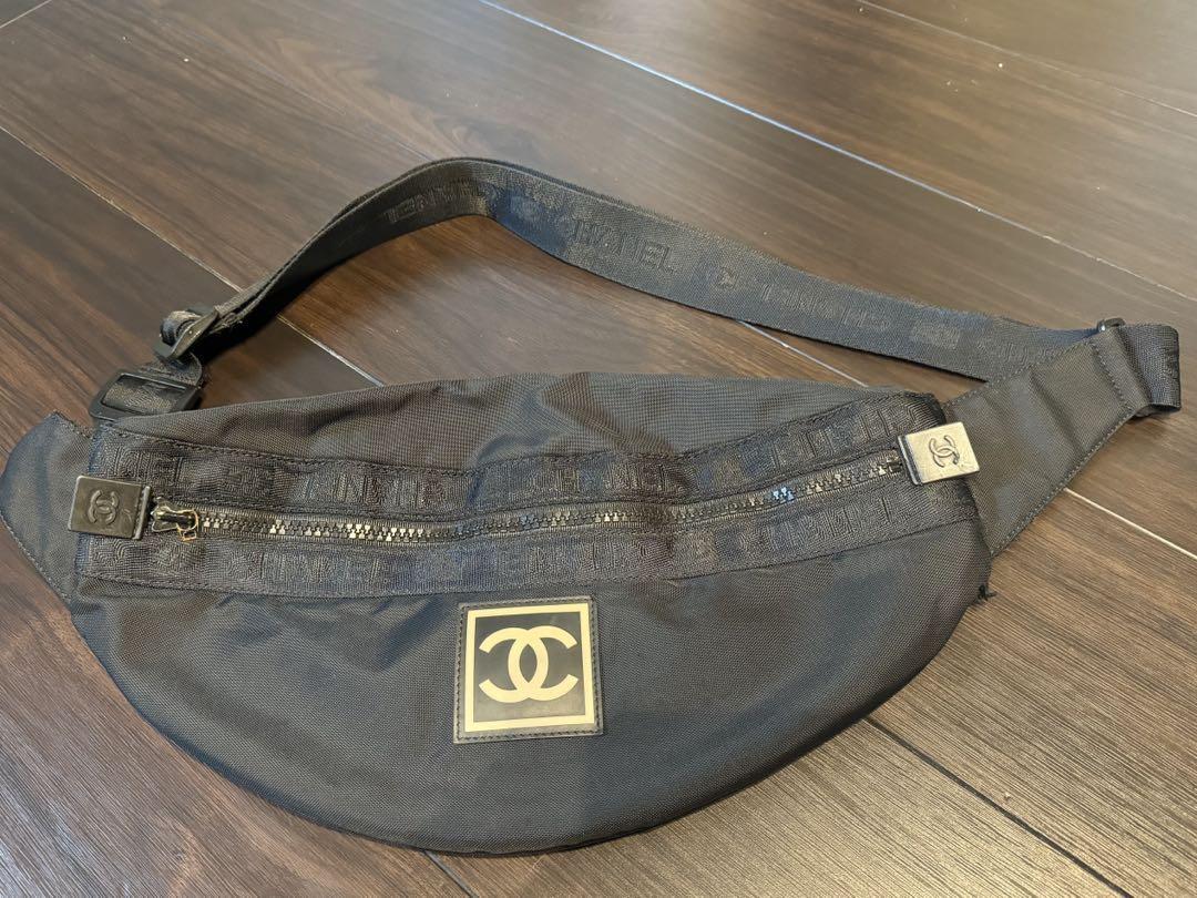 Chanel Sports Line Banana Bag Crossbody Shoulder Bag  