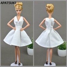 Vestido de muñeca blanco puro para muñeca de 11,5" vestidos de fiesta ropa 1/6 accesorios para muñecas