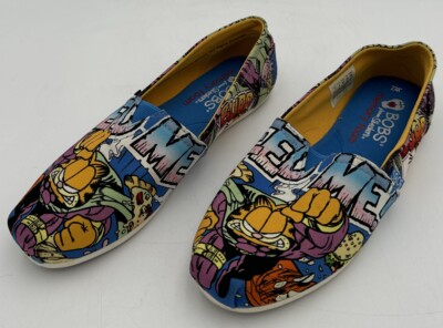 Bobs Sketchers Garfield FEED ME Slip On Shoes Women s SZ 7 Memory Foam Exce Cond