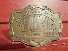 Vintage YUMA TERRITORIAL PRISON Arizona Belt Buckle Bergamot Brass Works L-37