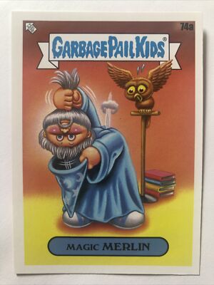 Garbage Pail Kids 2022 Topps Stickerbuch Worms Magic Merlin 74a
