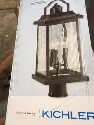 Kichler Linford 22.13-in H Olde Bronze Post Light New ... Kichler Linford 22.13-in H Olde Bronze Post Light New ...