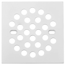 RRAJJ Square Improve 4-1/4 Inch(108mm*108mm) Screw-in Shower Floor Drain Grat...