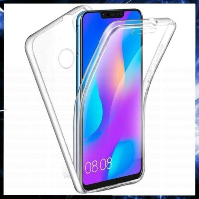 360 GRAD HANDY HÜLLE Für HUAWEI HONOR 8X SCHUTZHÜLLE TRANSPARENT SILIKON TASCHE