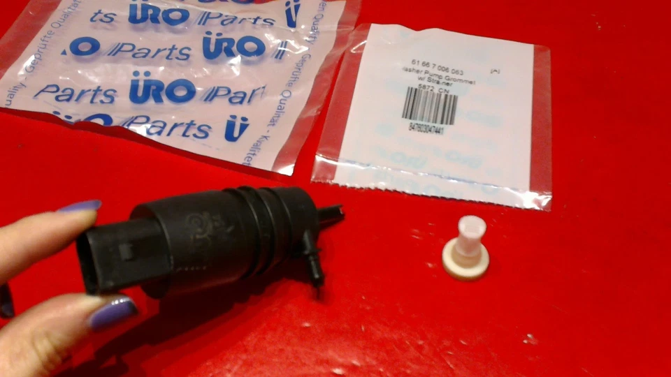 Bomba de líquido para lavadora de parabrisas + kit de sellado AUDI BMW MERCEDES BENZ PORSCHE VW URO Foto 2 de 4