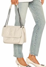 Saint Laurent Ysl Medium Niki Chain Bag Blanc Vintage Cream Crossbody Leather