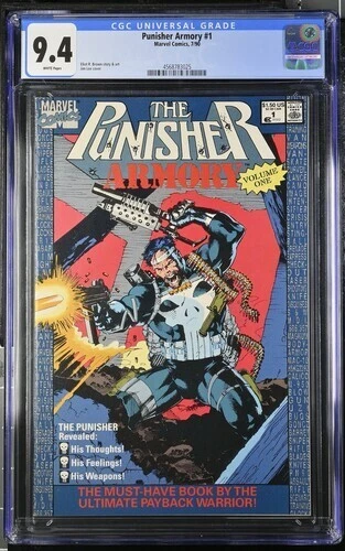 Punisher Armory #1 CGC 9.4 (1990) Jim Lee Cover Graded Marvel Comics