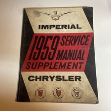 1959 Chrysler Imperial Service Manual Supplement 1959 Chrysler Imperial Service Manual Supplement