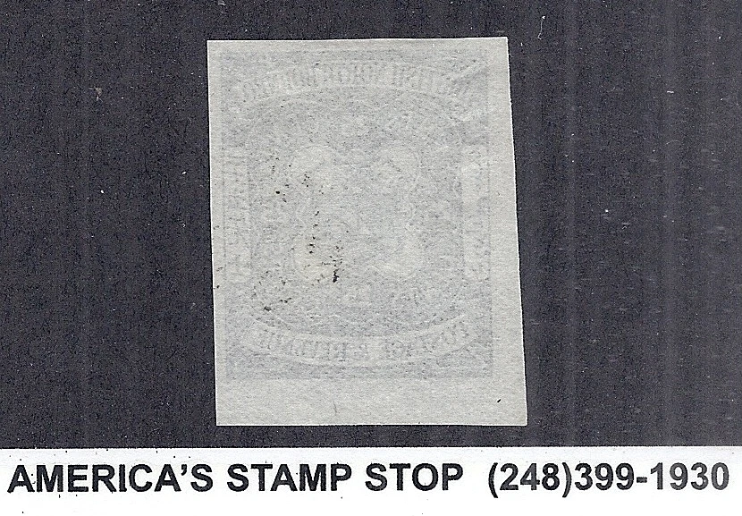 1888 North Borneo SC 44 SG# 45a MNG, 25c Slate Blue Redrawn Imperf Proof - Image 2 of 2