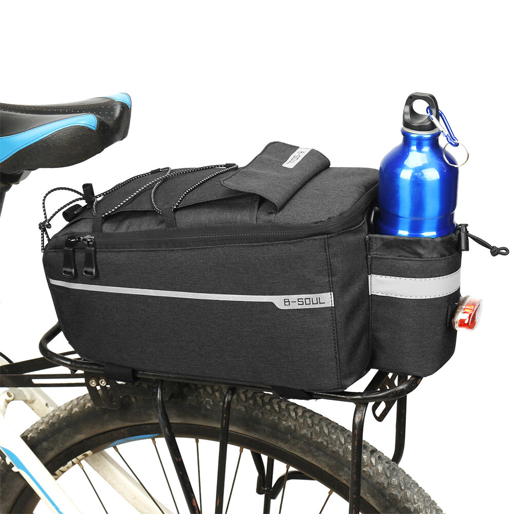 Cycling Bicycle Rear Rack Bag 10L Waterproof Bike Trunk Pannier Saddle