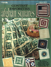 USED CONTEST FAVORITES AFGHAN SQUARES 30 DESIGNS CROCHET PATTERN BOOK HTF