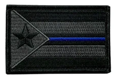 Puerto Rico Flag Police Thin Blue Line Patch [Hook Fastener -PR11A]