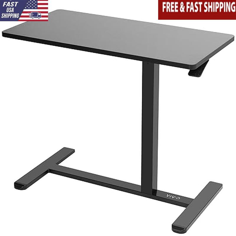 Pneumatic Over Sofa Laptop Desk Mobile Bedside Cart Adjustable Height 32x16 Inch