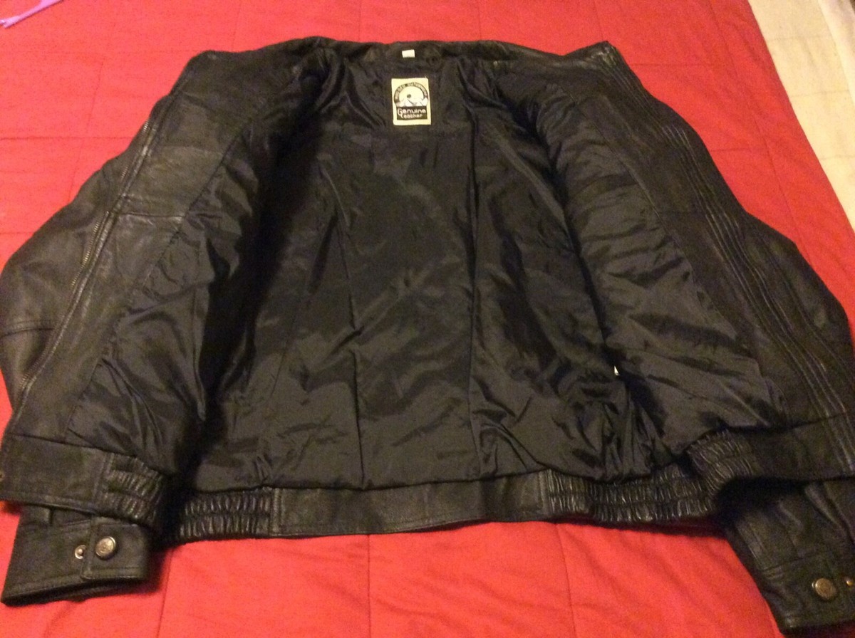 NWOT Rugged Genuine Leather Motorcycle Outerwear Jacket Men's Xl