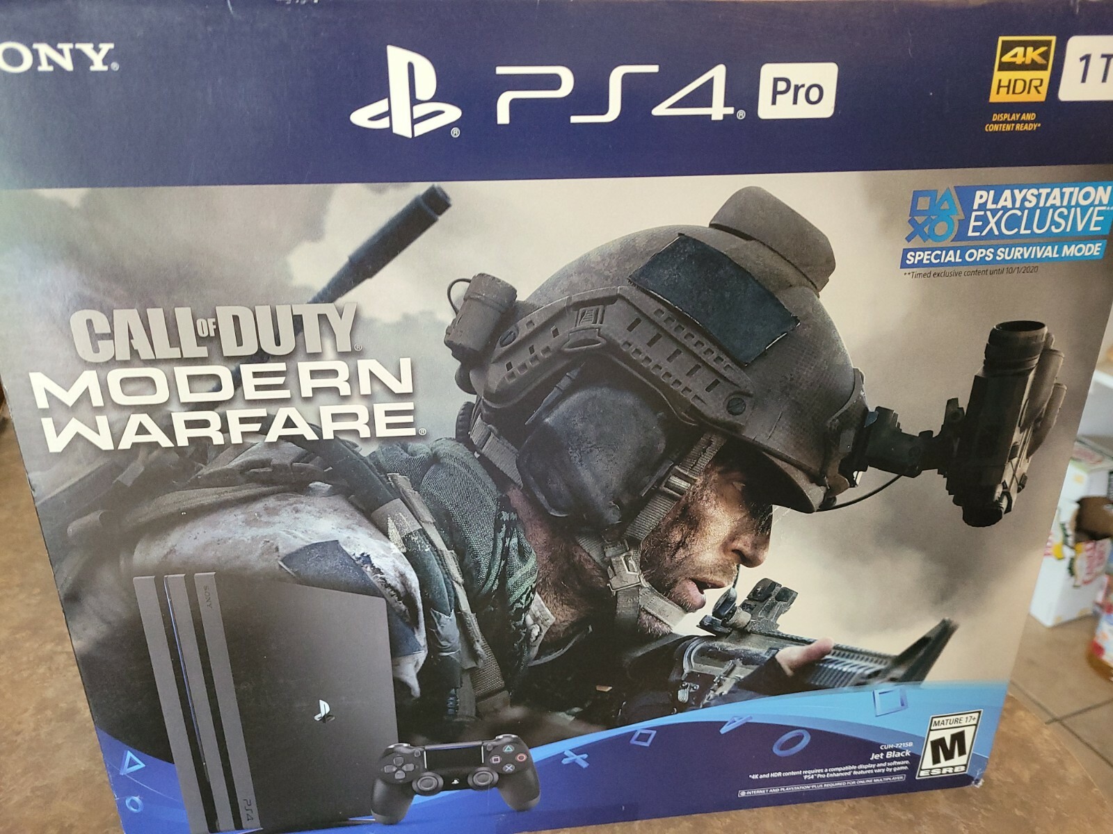 Sony Playstation 4 Pro 1tb Call Of Duty Modern Warfare Console Bundle Jet Black For Sale Online Ebay