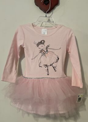 Wonder Kids Toddler 2t Pink Ballerina Print Tutu Tunic Blouse NWT! A4808