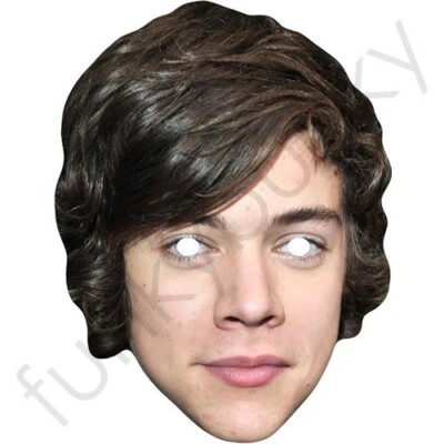 Harry Styles Version 4 Celebrity Card Face Mask - Ready To Wear - Fancy Dress