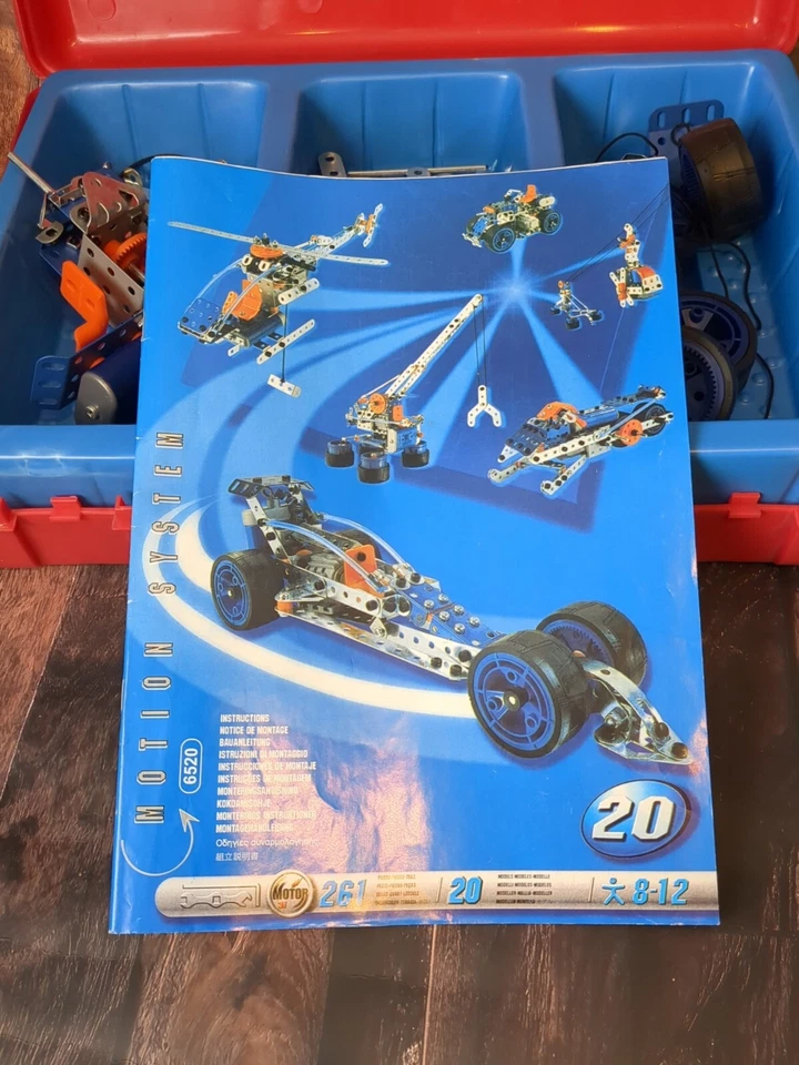 Meccano Erector Set 6520 Motion System Case Instruction Book Incomplete ForParts - Image 3 of 4