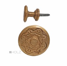 Jugendstil Türknauf antik Messing alt Türgriff Ziehgriff 39 mm
