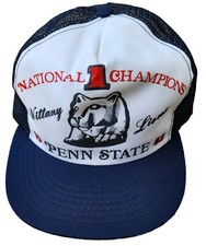 Vintage Penn State Nittany Lions Snapback Hat National Champions Made In USA