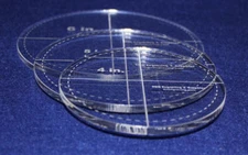 3 Piece Circle Set - with Seam Allowance 4", 5", 6"   1/4" Thick -  Long Arm