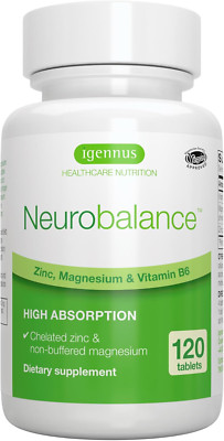 Igennus Neurobalance High Absorption Zinc Magnesium & B6 Complex, Cognitive S...