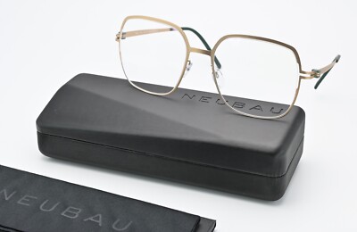 NEUBAU Brille Gabi n25 T120 75 7630 Viereck Titanium Seidenmatt Gold Ultraleicht