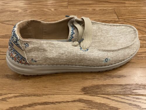Hey Dude Women Shoes Wendy Flora Sunflower Beige Lightweight Casual Slip On 10 - Picture 4 of 11