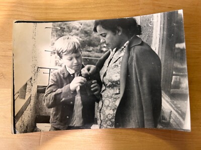 1960s Mom and son Children Boy Soviet people Vintage photo