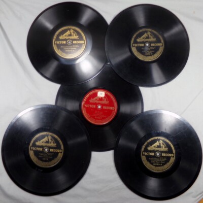 Lot of 5 VICTOR 10'' Grand Prize 78 RPM Records Arthur Pryor John McCormack Red
