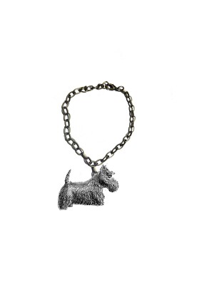 D18 Scottish Terrier  English Pewter on a Antique Bronze chain Anklet Bracelet