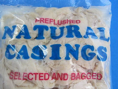 ONE FULL HANK Natural Pork Casings Lining for 100+ Lbs of Home Made Sausage