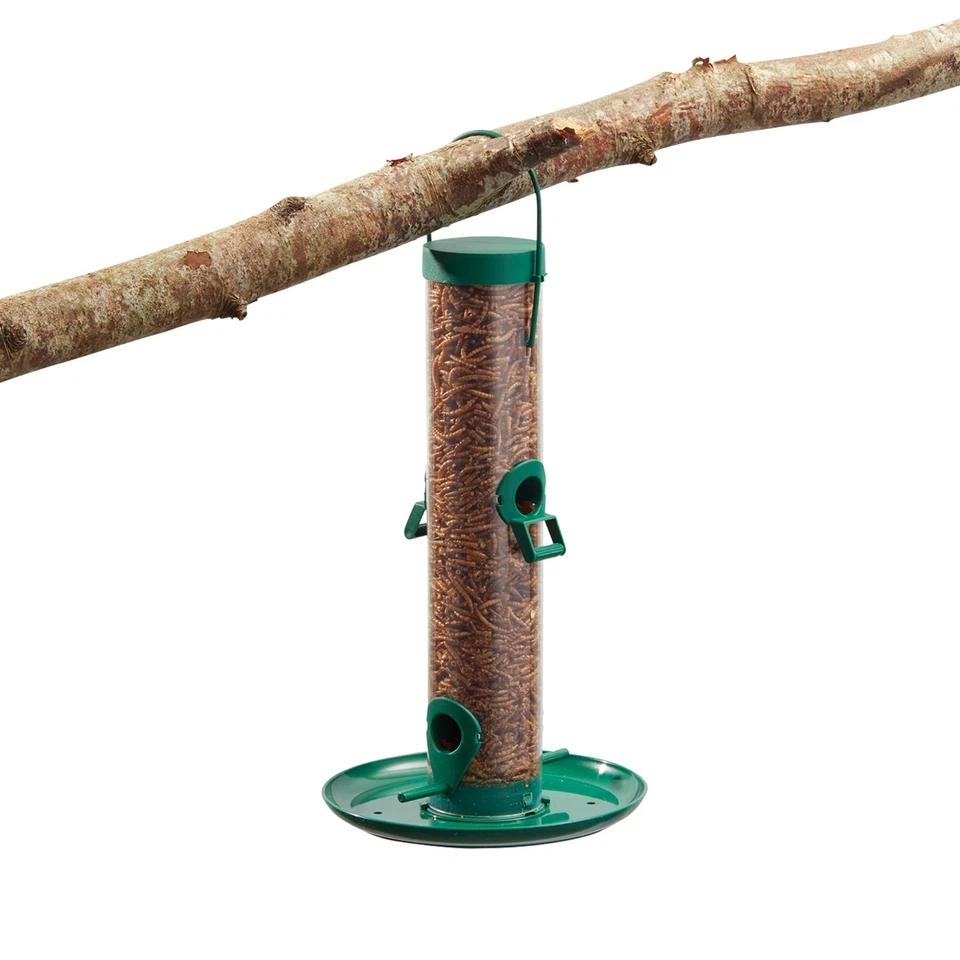 Supa Wild Bird Mealworm Feeder Hanging Holder 4 Port Tray & Lid NEW Happy Beaks - Image 2 of 4