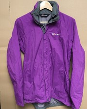 Berghaus AQ2 Raincoat Wind Breaker Purple Full Zip Foldaway Hood UK 12