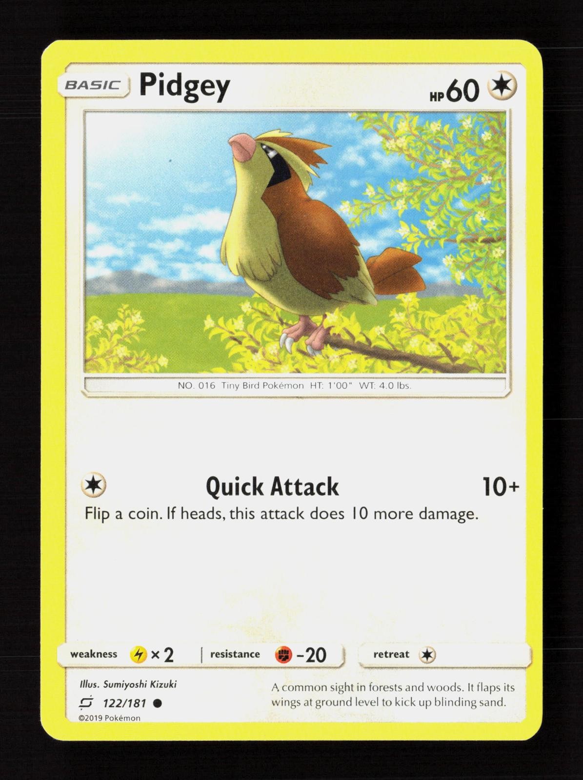 Pidgey 122/181 Common Team Up Pokemon Near Mint
