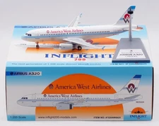 INFLIGHT 1:200 America West Airlines Airbus A320 Diecast Aircraft Model N635AW